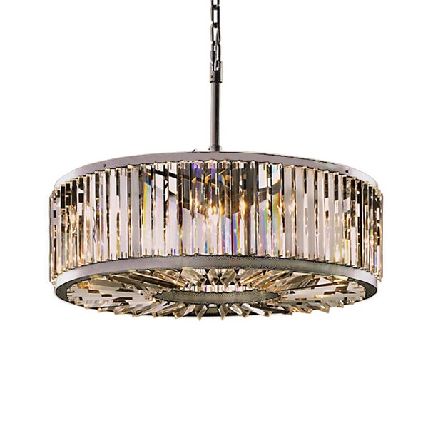 Gatsby Luminaires 10 Light Clear Crystal Round Chandelier In Polished Nickel Finish 700143-004